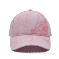Nuovo design tappo da baseball tintura cravatta rosa
